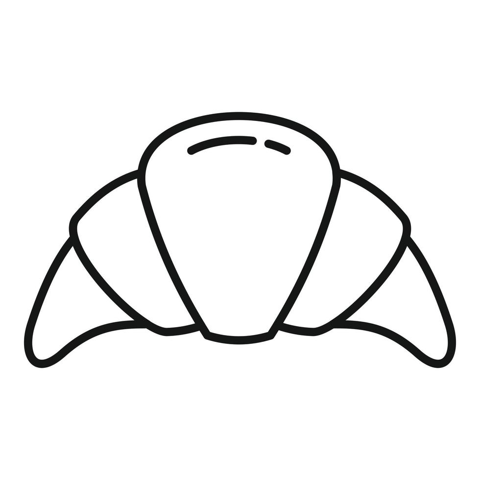 Croissant-Symbol Umrissvektor. Brotbäckerei vektor