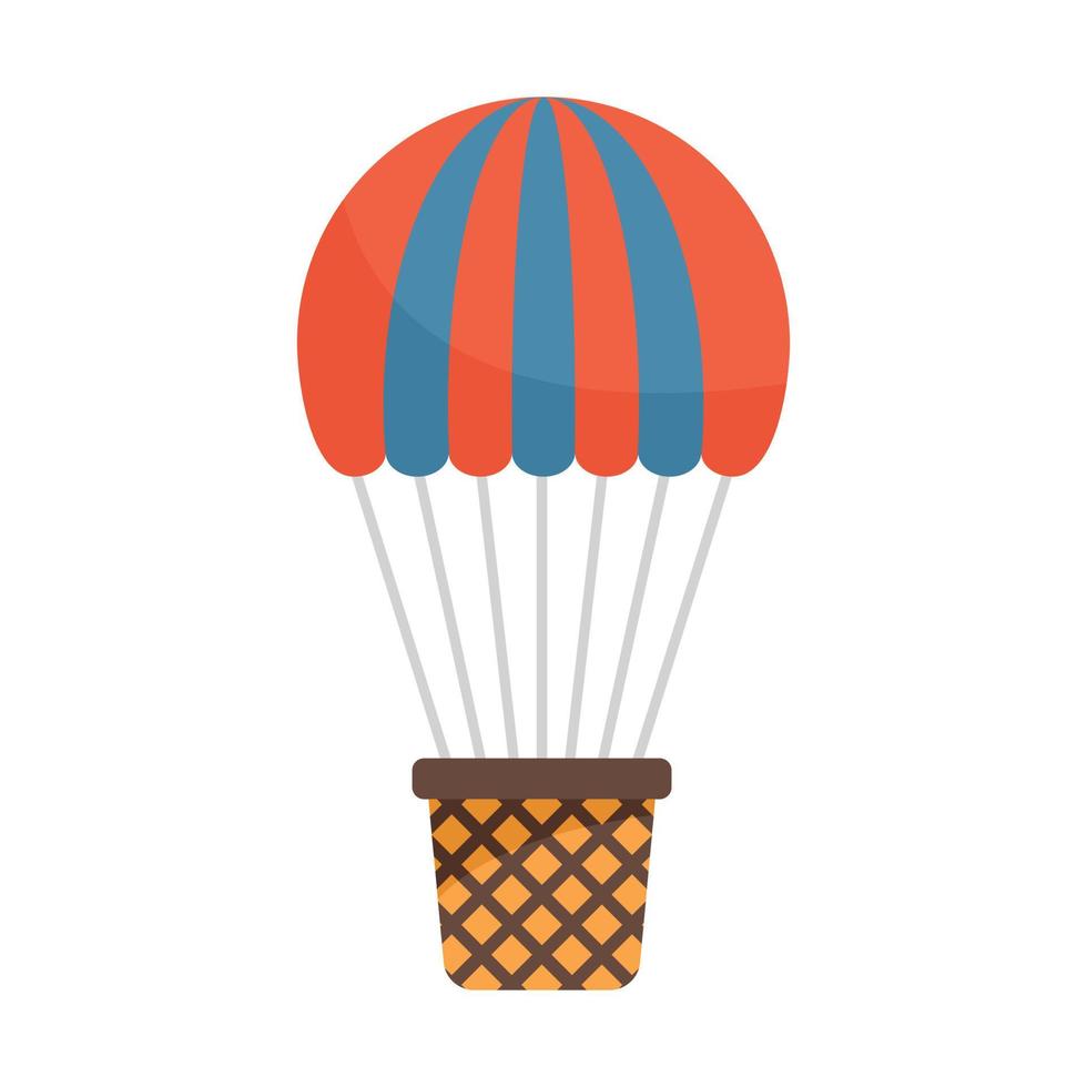 Reise Luftballon Symbol flach isoliert Vektor