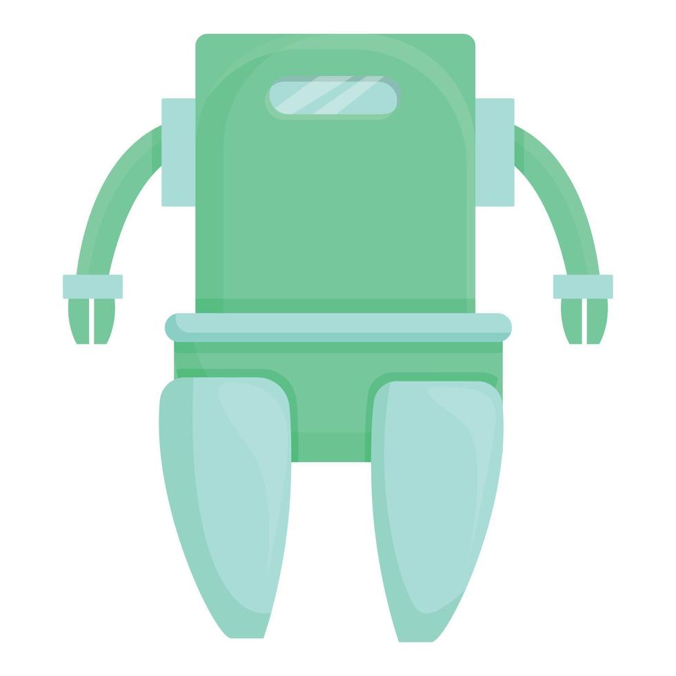 grüner Roboter-Symbol-Cartoon-Vektor. Kindererziehung vektor