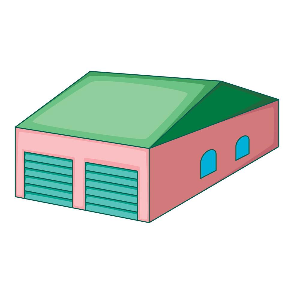 Garage mit zwei Toren Symbol, Cartoon-Stil vektor
