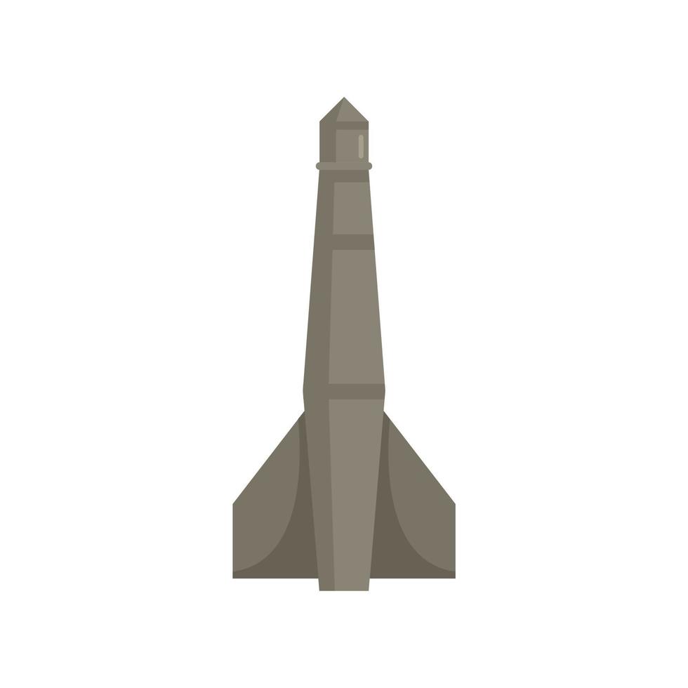 Raketenmunition Symbol flach isoliert Vektor