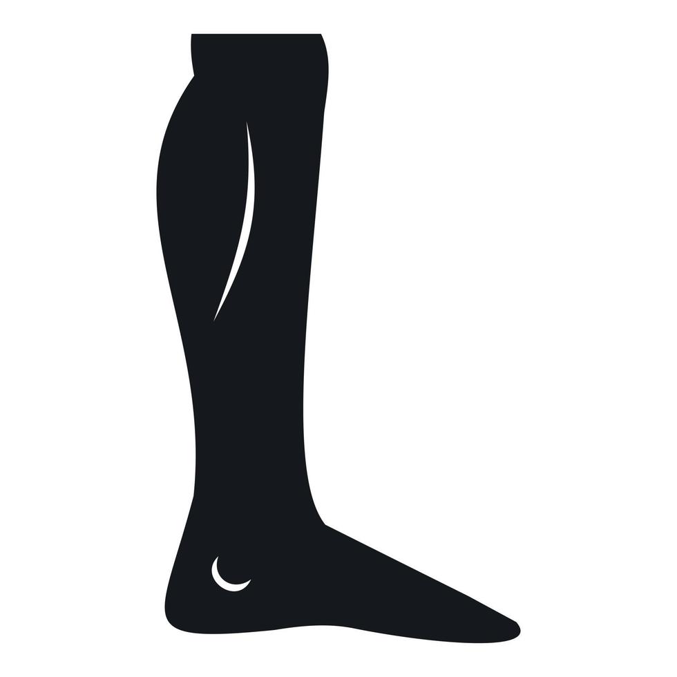 mänsklig ben ikon, enkel stil vektor