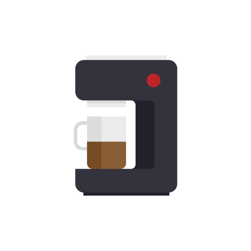 Home Kaffeemaschine Symbol flach isoliert Vektor