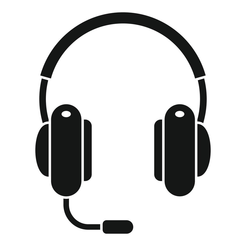 DJ-Headset-Symbol einfacher Vektor. Kundenkopfhörer vektor