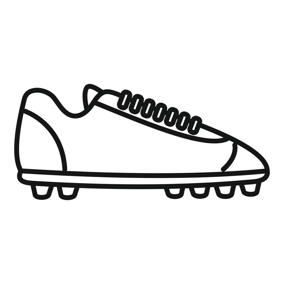 Spike-Boot-Symbol Umrissvektor. Sportschuh vektor