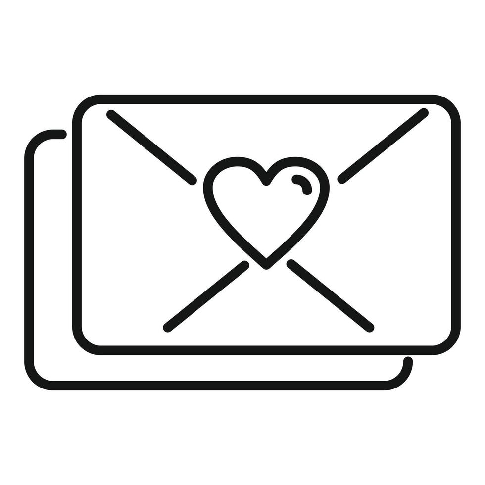 E-Mail-Event-Einladungssymbol Umrissvektor. Zeitmanager vektor