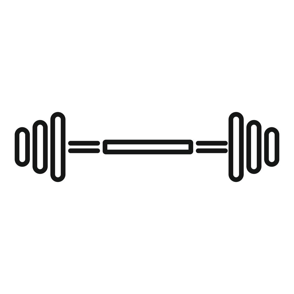 Gym skivstång ikon översikt vektor. sport övning vektor