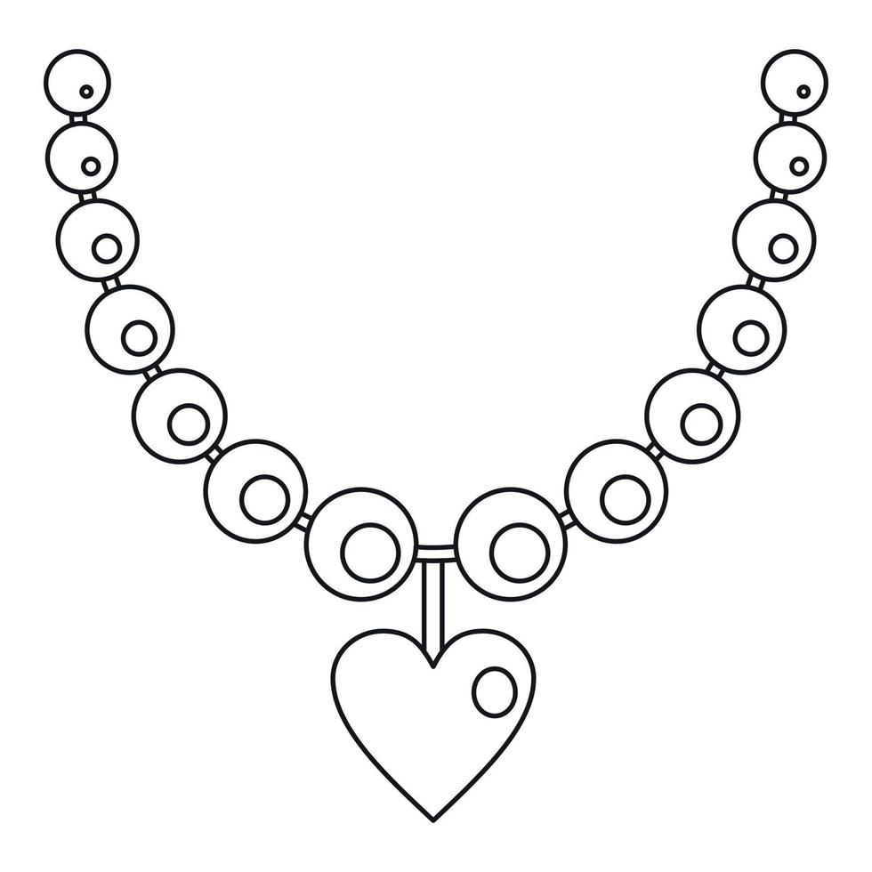 Halskettensymbol, Umrissstil vektor