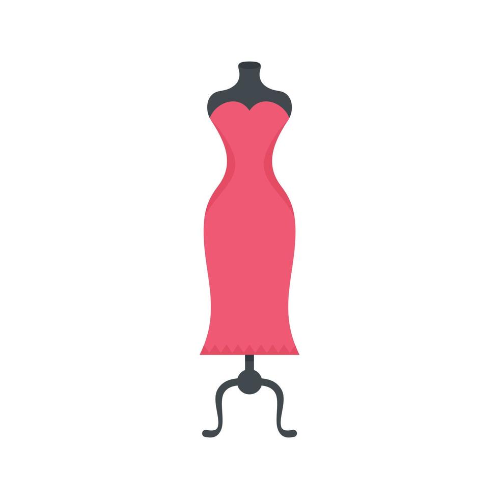 Lagra klänning mannekäng ikon platt isolerat vektor