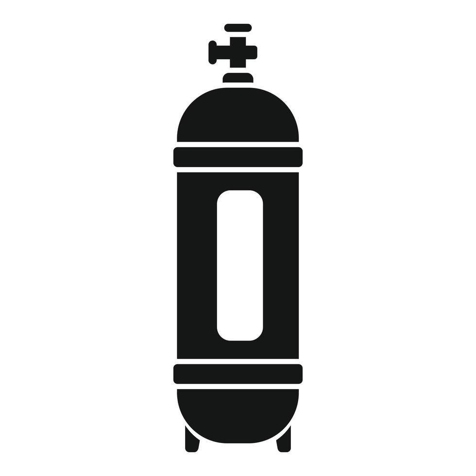Pool-Sauerstofftank-Symbol einfacher Vektor. Reinigungsbecken vektor