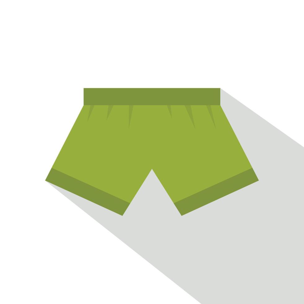 grön man boxare kalsonger ikon, platt stil vektor