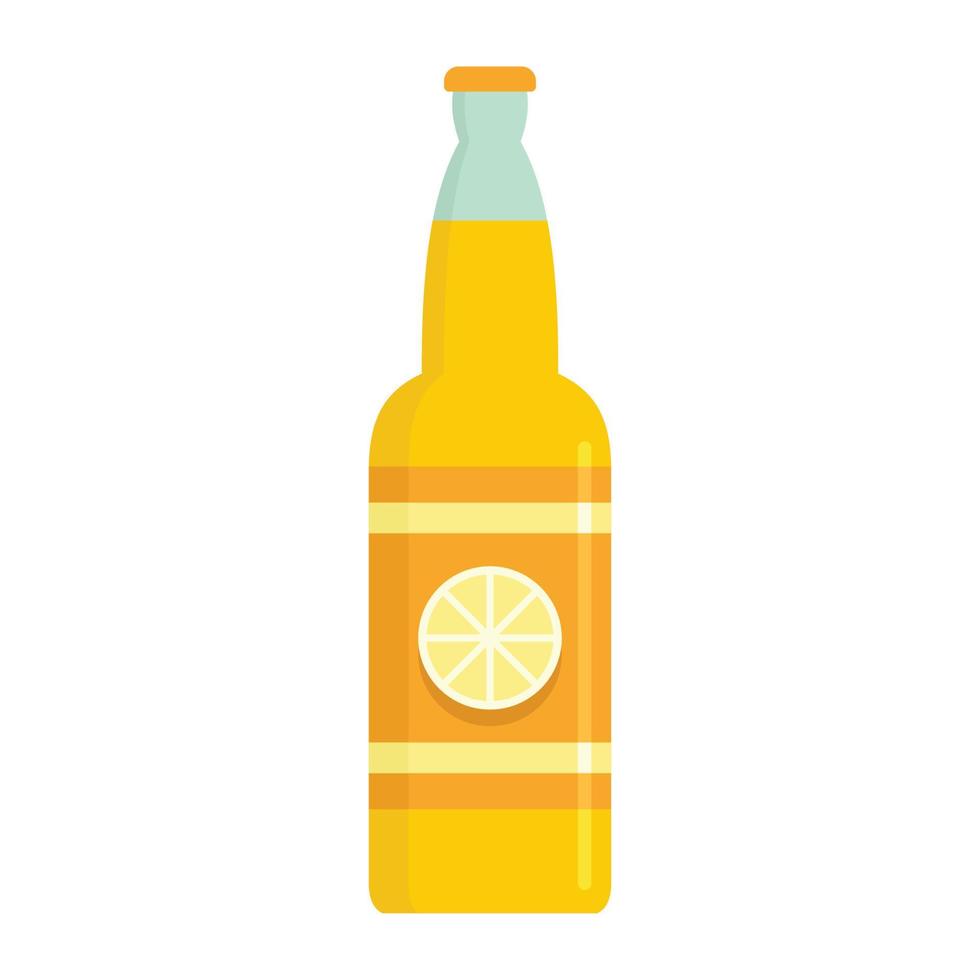 citron- soda dryck ikon platt isolerat vektor