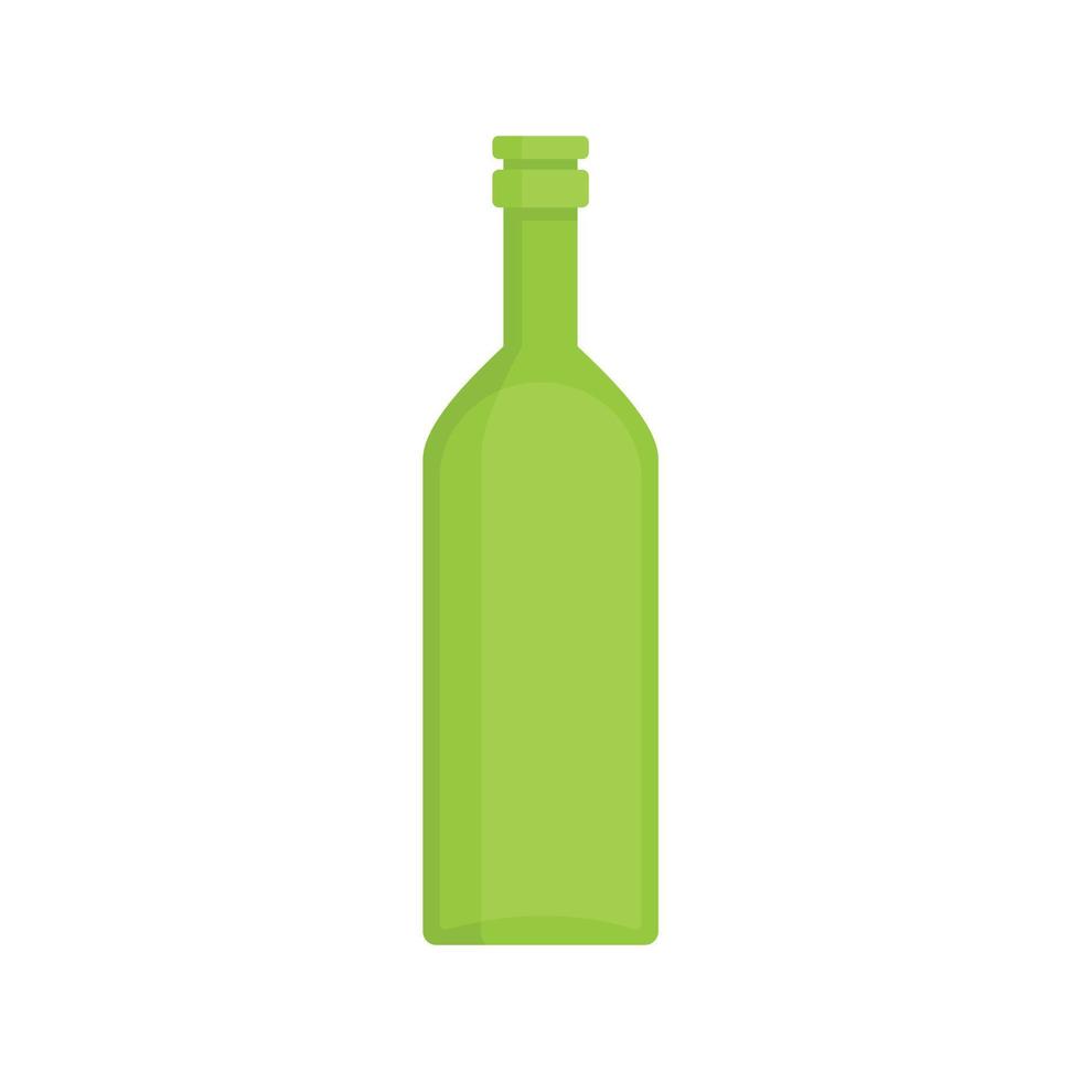 grüne Müllflasche Symbol flach isoliert Vektor
