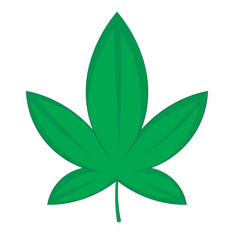 Cannabis-Blatt-Symbol, Cartoon-Stil vektor