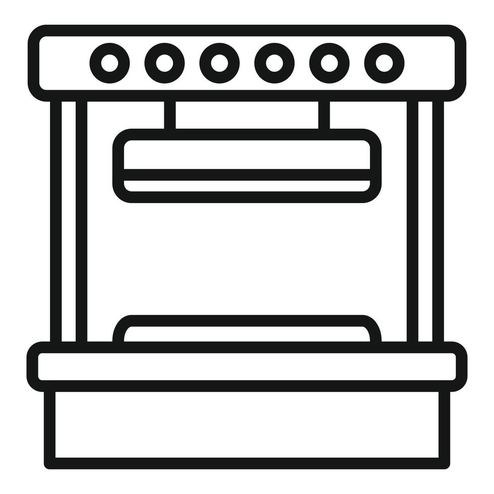 Maschinensymbol-Umrissvektor herstellen. Pressmaschine vektor