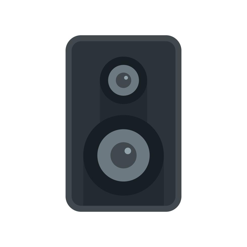 akustisk högtalare ikon platt isolerat vektor