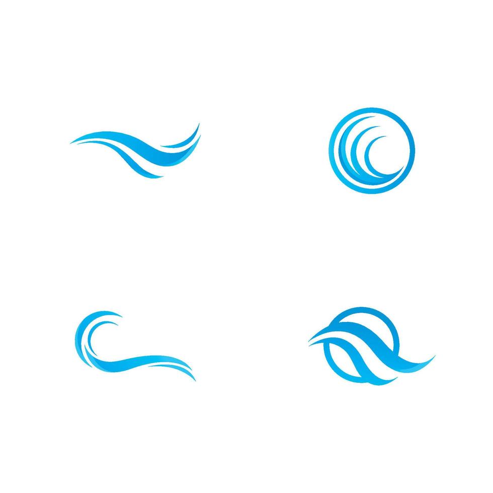 Wasserwelle Symbol Logo Vorlage Vektor Illustration