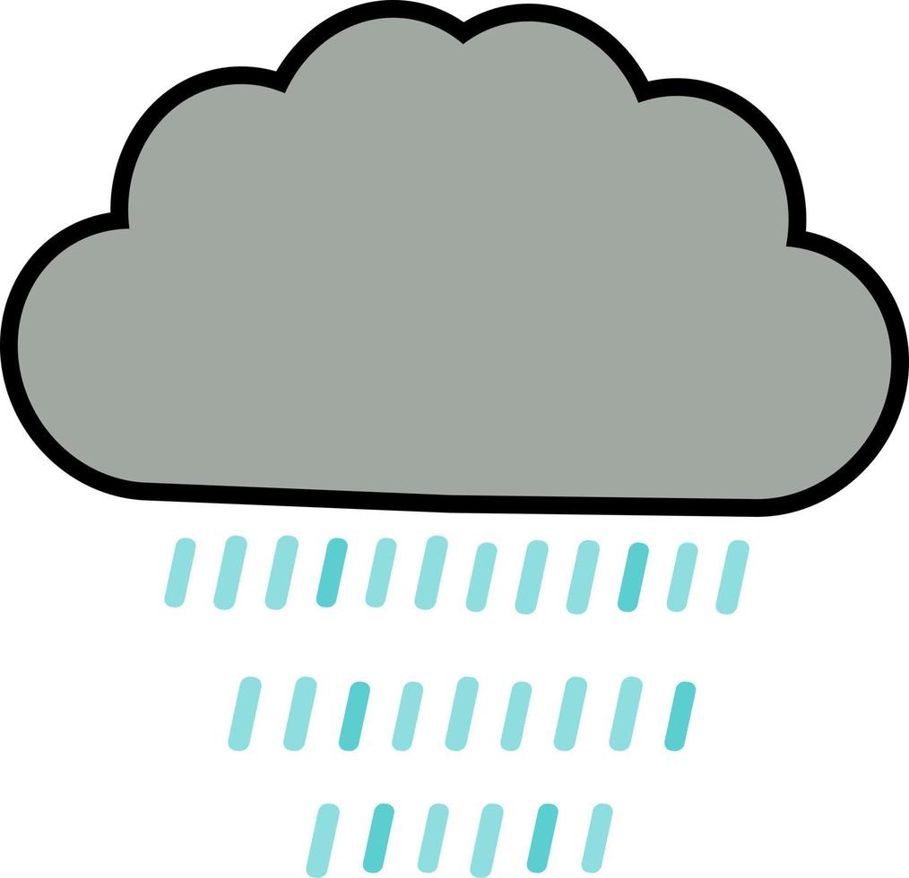 Regenwetter-Symbol. Wolkenvektor, Logoschablonendesignvektor freie Vektorwolke. abstrakter weißer bewölkter Satz lokalisiert auf blauem Hintergrund. Vektor-Illustration. vektor