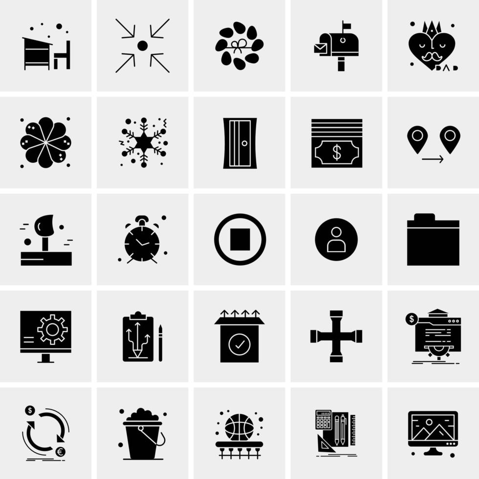 25 universelle Business-Icons Vektor kreative Icon-Illustration zur Verwendung in Web- und Mobilprojekten