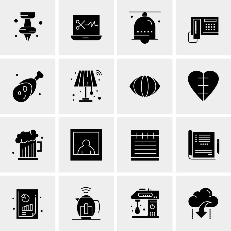 16 universelle Business-Icons Vektor kreative Icon-Illustration zur Verwendung in Web- und Mobilprojekten