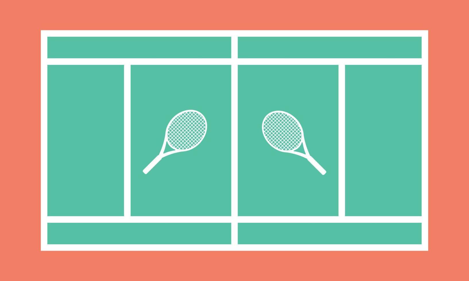 tennis domstol topp se. tennis fält sport konkurrens bakgrund vektor illustration