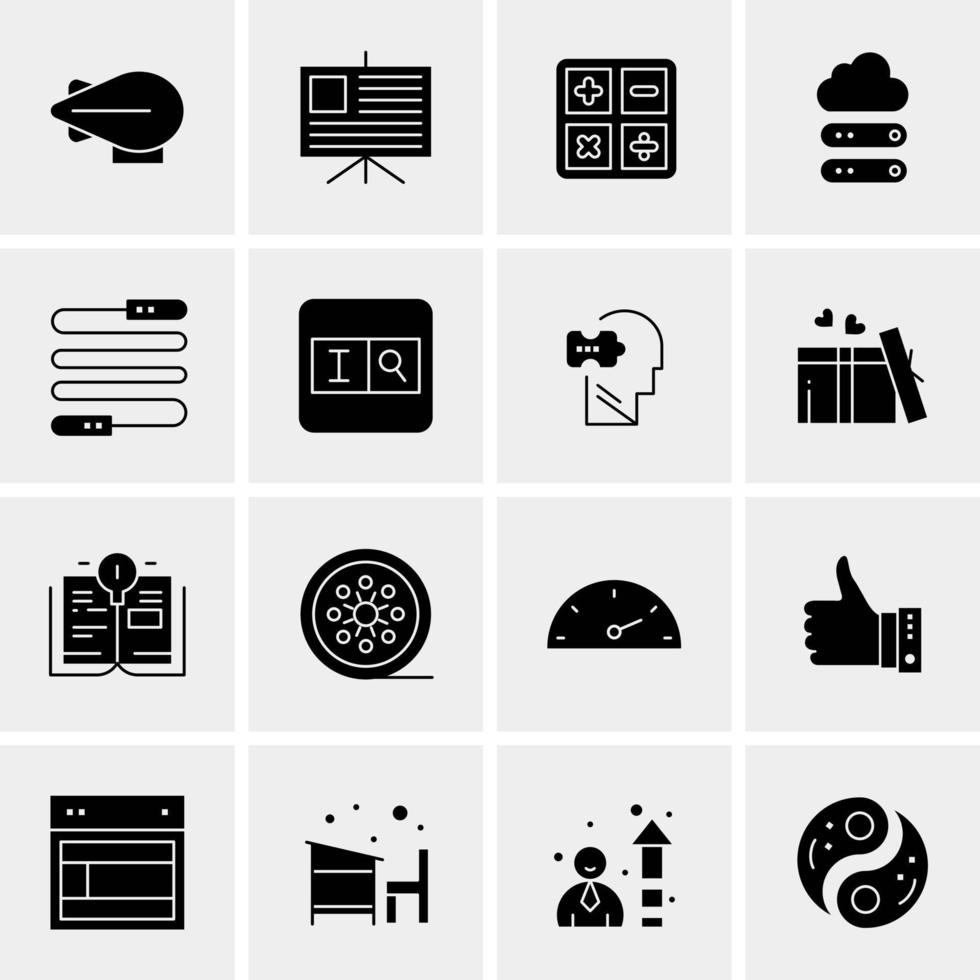 16 universelle Business-Icons Vektor kreative Icon-Illustration zur Verwendung in Web- und Mobilprojekten