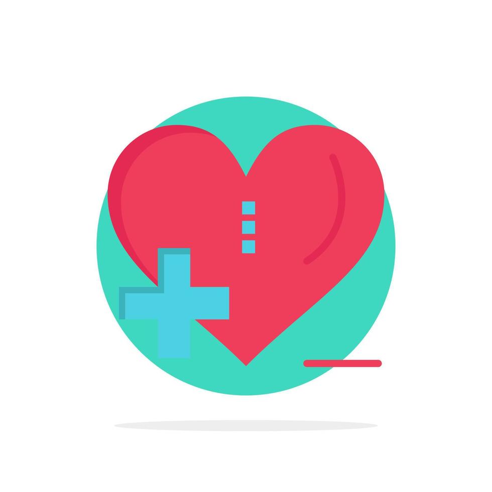 kärlek sjukvård sjukhus hjärta vård abstrakt cirkel bakgrund platt Färg ikon vektor
