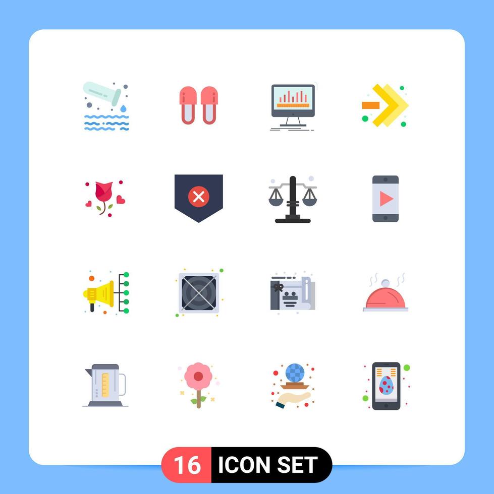 användare gränssnitt packa av 16 grundläggande platt färger av reste sig snabb framåt- skor pilar data redigerbar packa av kreativ vektor design element