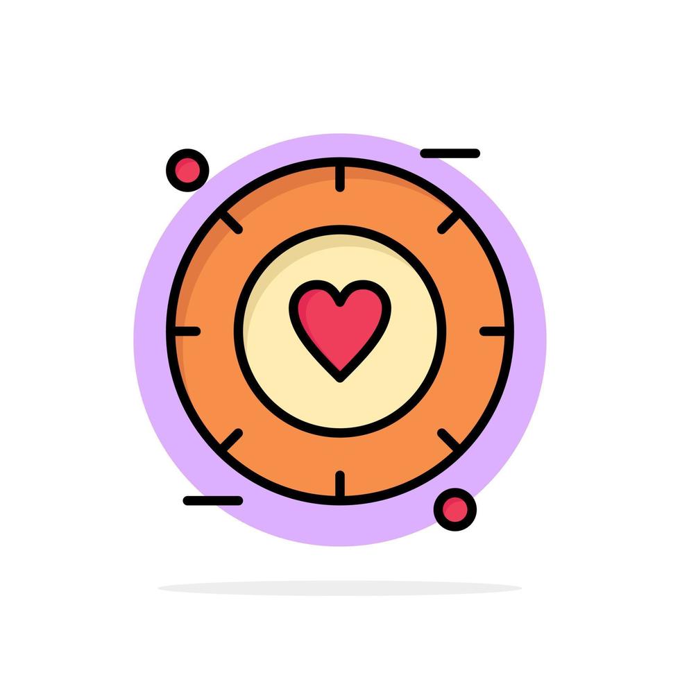kärlek signal valentine bröllop abstrakt cirkel bakgrund platt Färg ikon vektor