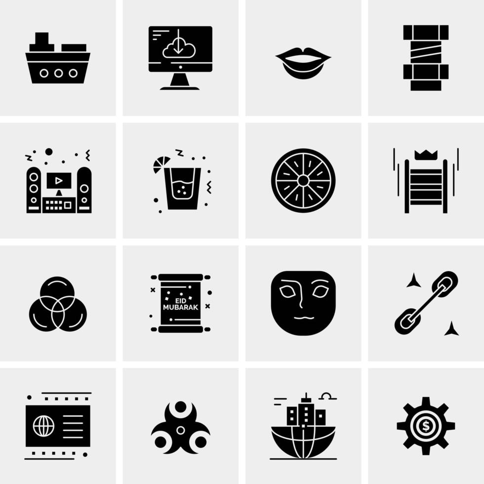 16 universelle Business-Icons Vektor kreative Icon-Illustration zur Verwendung in Web- und Mobilprojekten