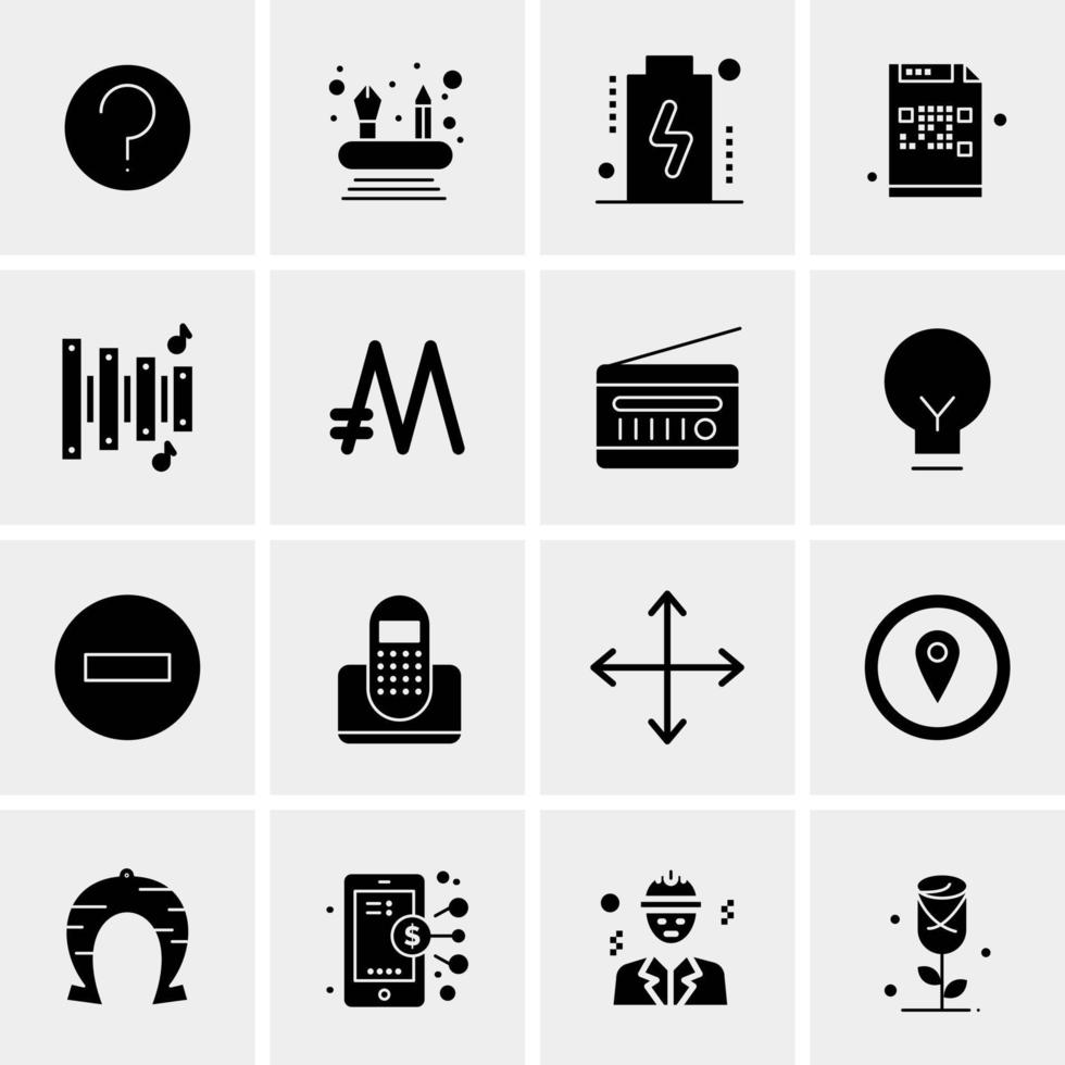 16 universelle Business-Icons Vektor kreative Icon-Illustration zur Verwendung in Web- und Mobilprojekten