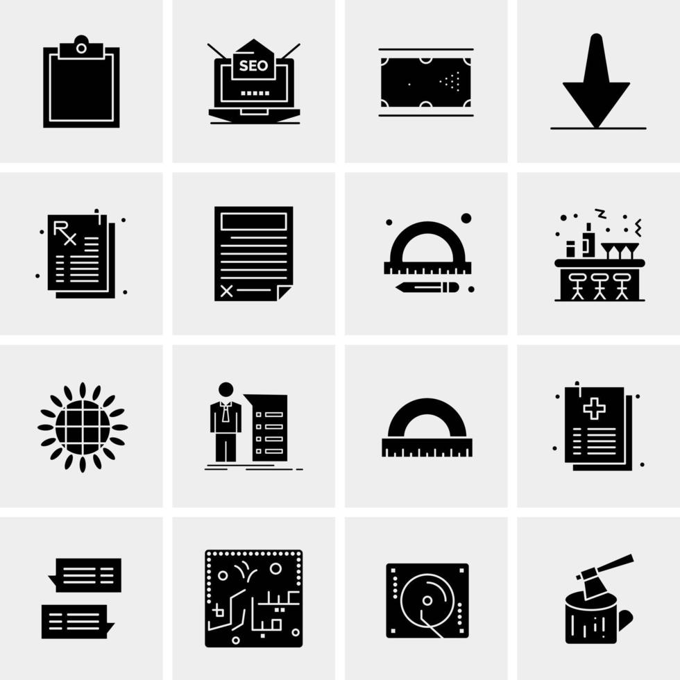 16 universelle Business-Icons Vektor kreative Icon-Illustration zur Verwendung in Web- und Mobilprojekten