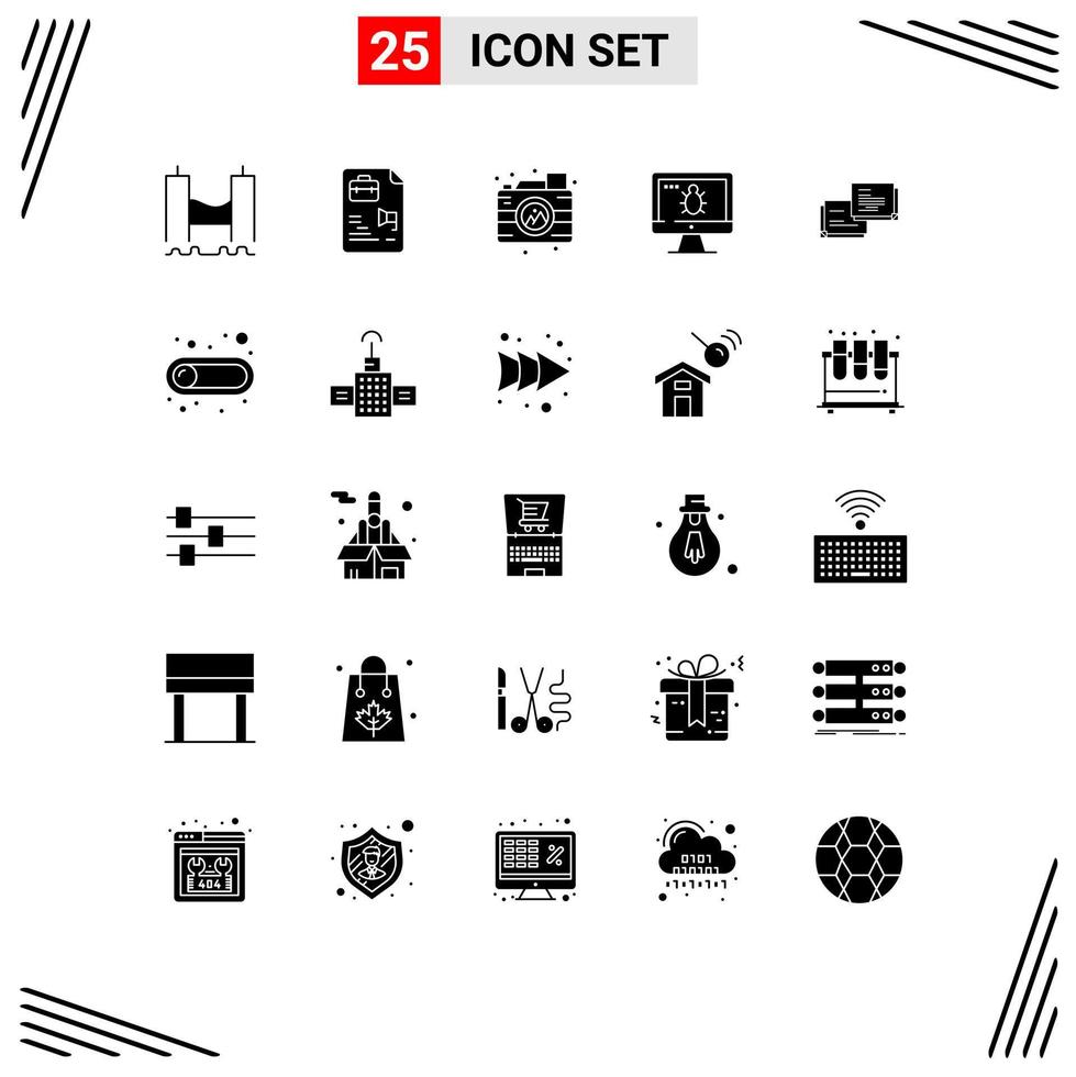 25 kreativ ikoner modern tecken och symboler av chatt skärm väska insekt bild redigerbar vektor design element