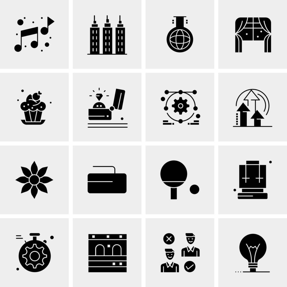 16 universelle Business-Icons Vektor kreative Icon-Illustration zur Verwendung in Web- und Mobilprojekten