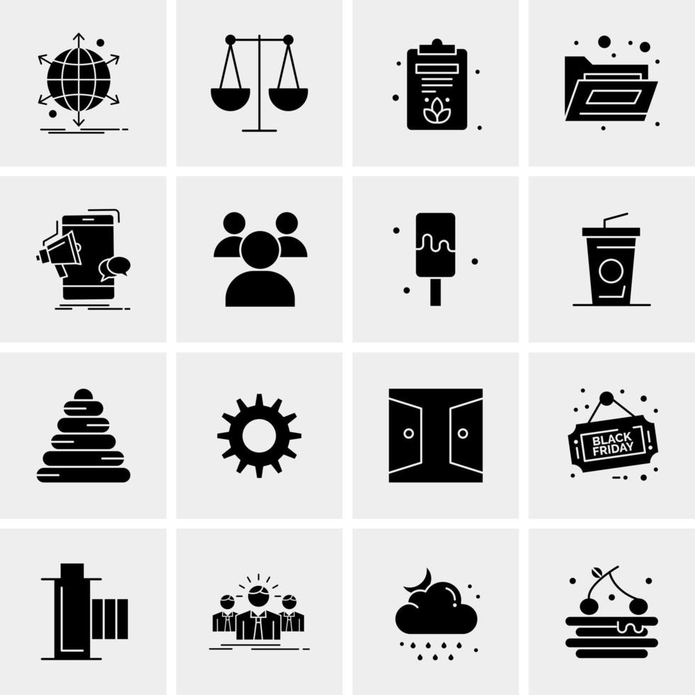 16 universelle Business-Icons Vektor kreative Icon-Illustration zur Verwendung in Web- und Mobilprojekten