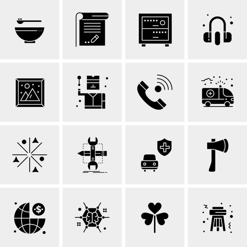 16 universelle Business-Icons Vektor kreative Icon-Illustration zur Verwendung in Web- und Mobilprojekten