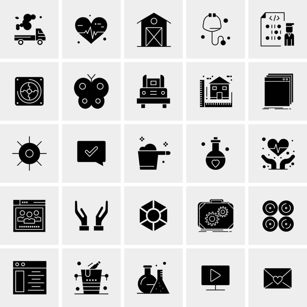 25 universelle Business-Icons Vektor kreative Icon-Illustration zur Verwendung in Web- und Mobilprojekten