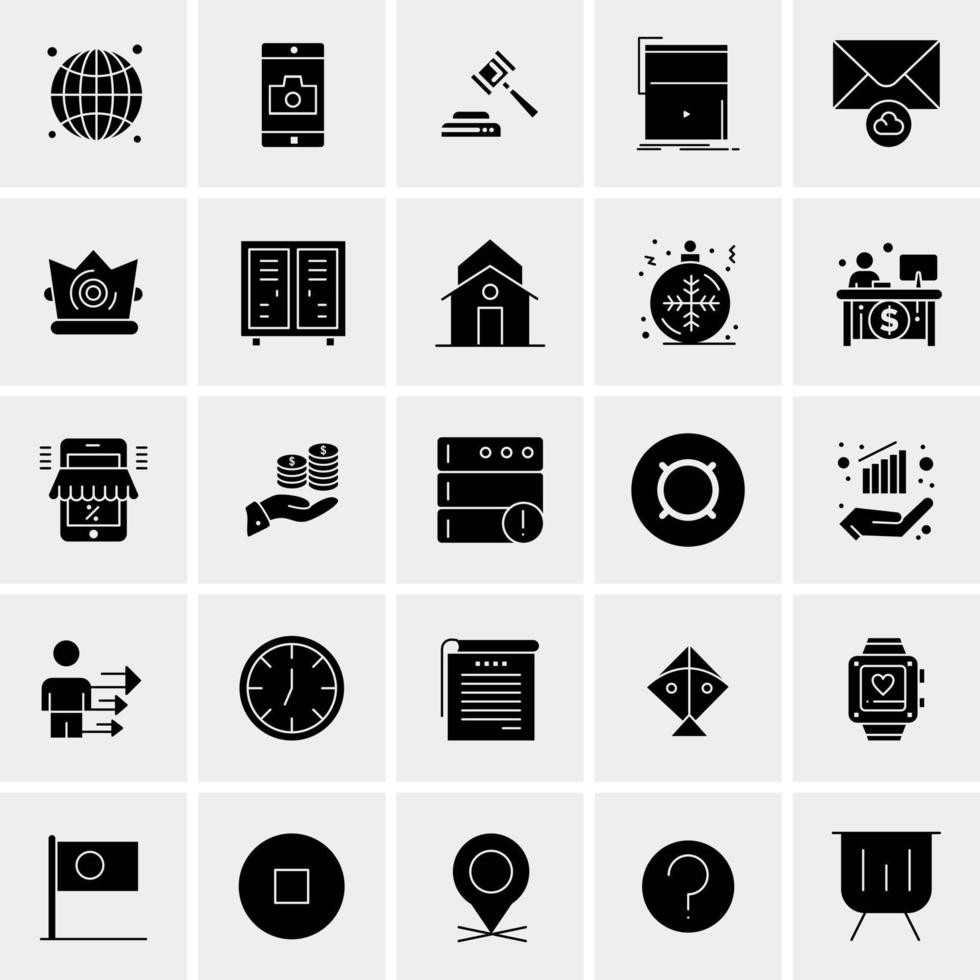 25 universelle Business-Icons Vektor kreative Icon-Illustration zur Verwendung in Web- und Mobilprojekten