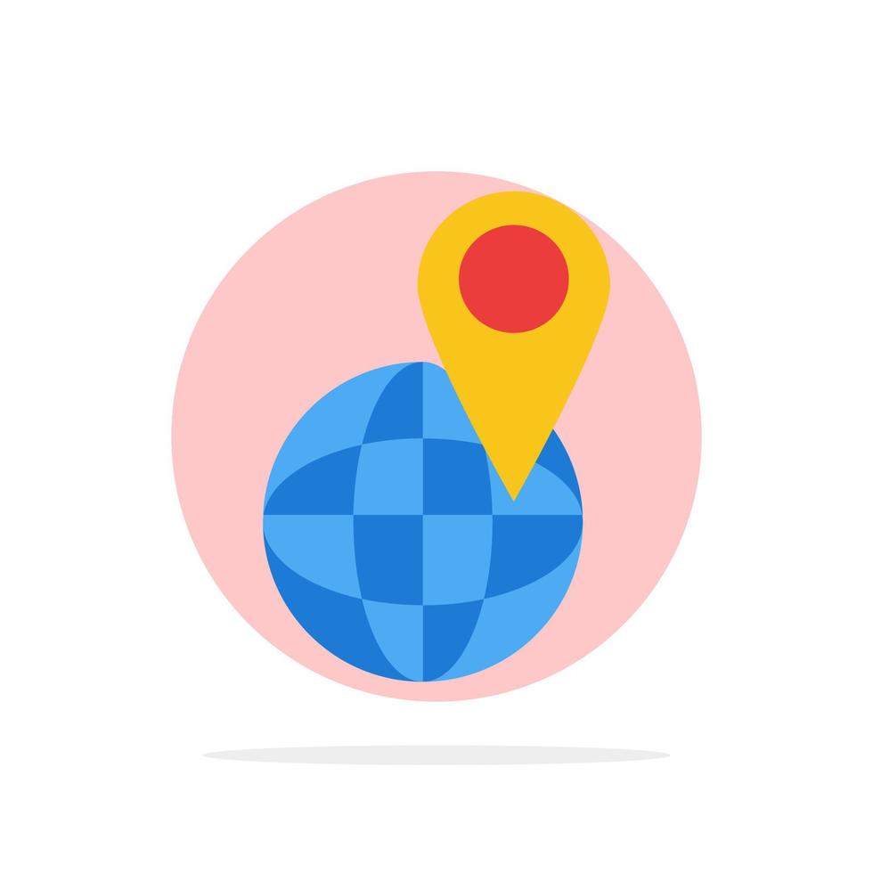 global plats Karta värld abstrakt cirkel bakgrund platt Färg ikon vektor