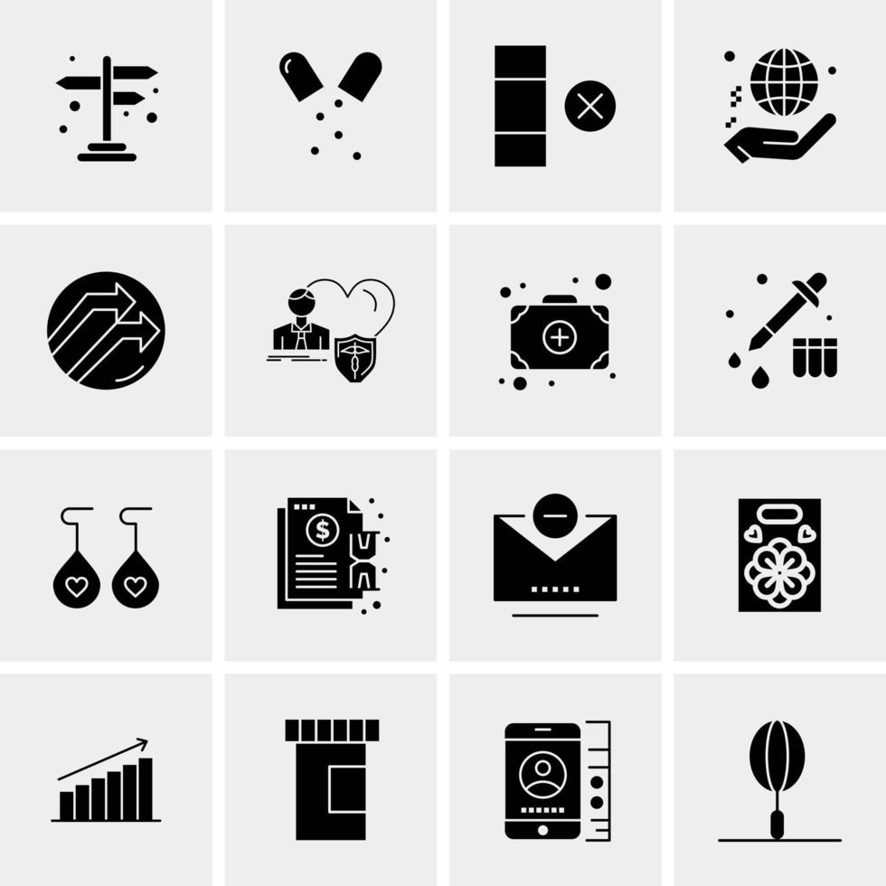 16 universelle Business-Icons Vektor kreative Icon-Illustration zur Verwendung in Web- und Mobilprojekten