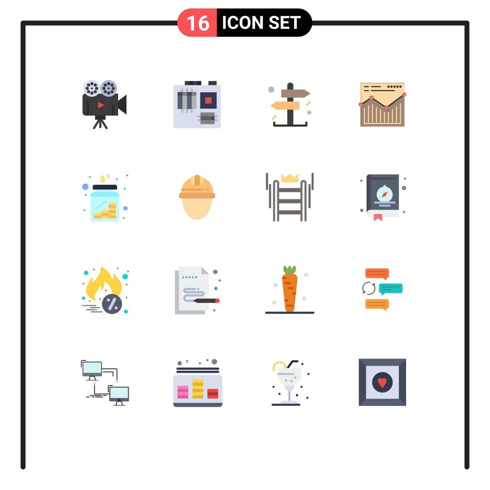 16 universell platt Färg tecken symboler av pengar mynt beslut kontanter hemsida redigerbar packa av kreativ vektor design element