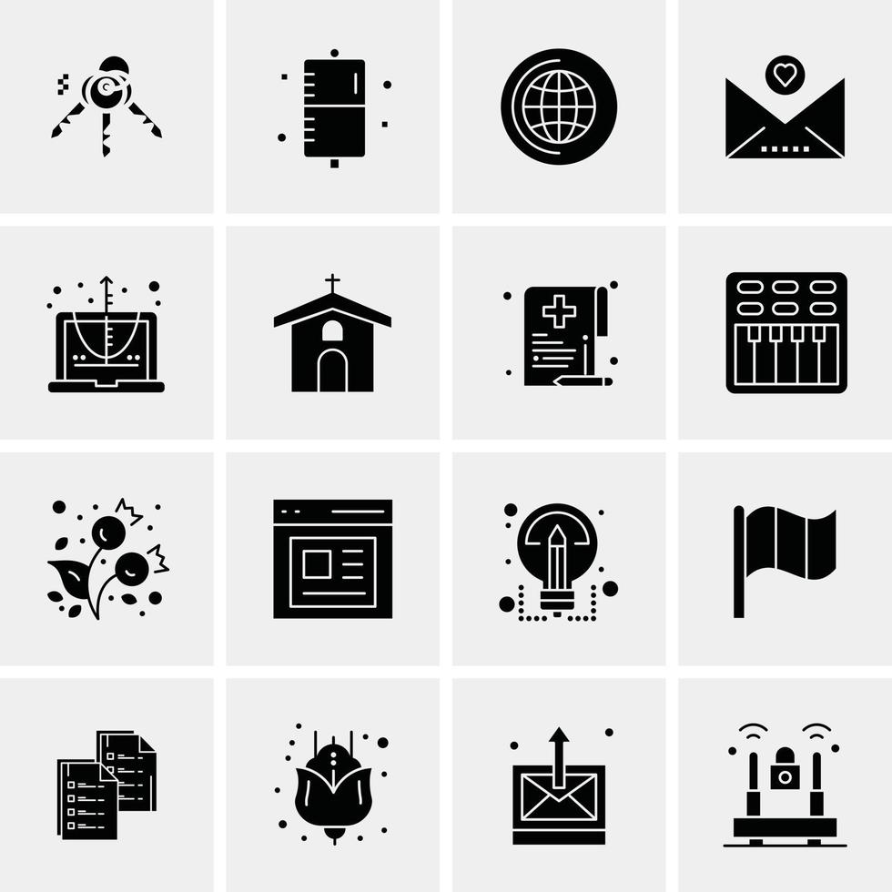 16 universelle Business-Icons Vektor kreative Icon-Illustration zur Verwendung in Web- und Mobilprojekten