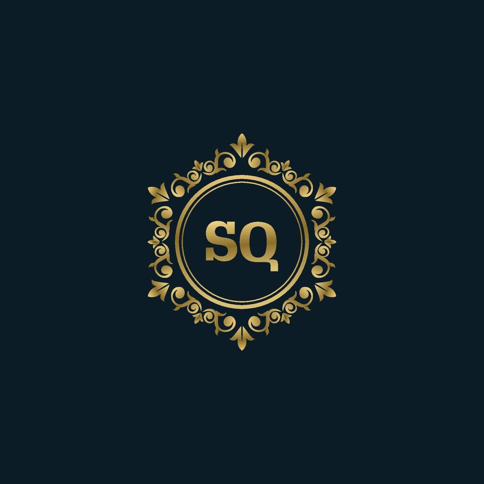 buchstabe sq logo mit luxuriöser goldvorlage. Eleganz-Logo-Vektorvorlage. vektor
