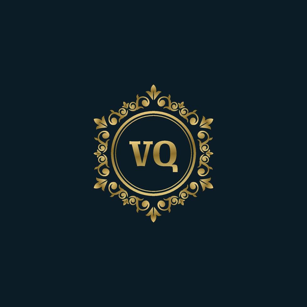 buchstabe vq logo mit luxusgoldvorlage. Eleganz-Logo-Vektorvorlage. vektor