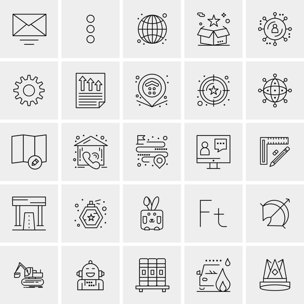 25 universelle Business-Icons Vektor kreative Icon-Illustration zur Verwendung in Web- und Mobilprojekten