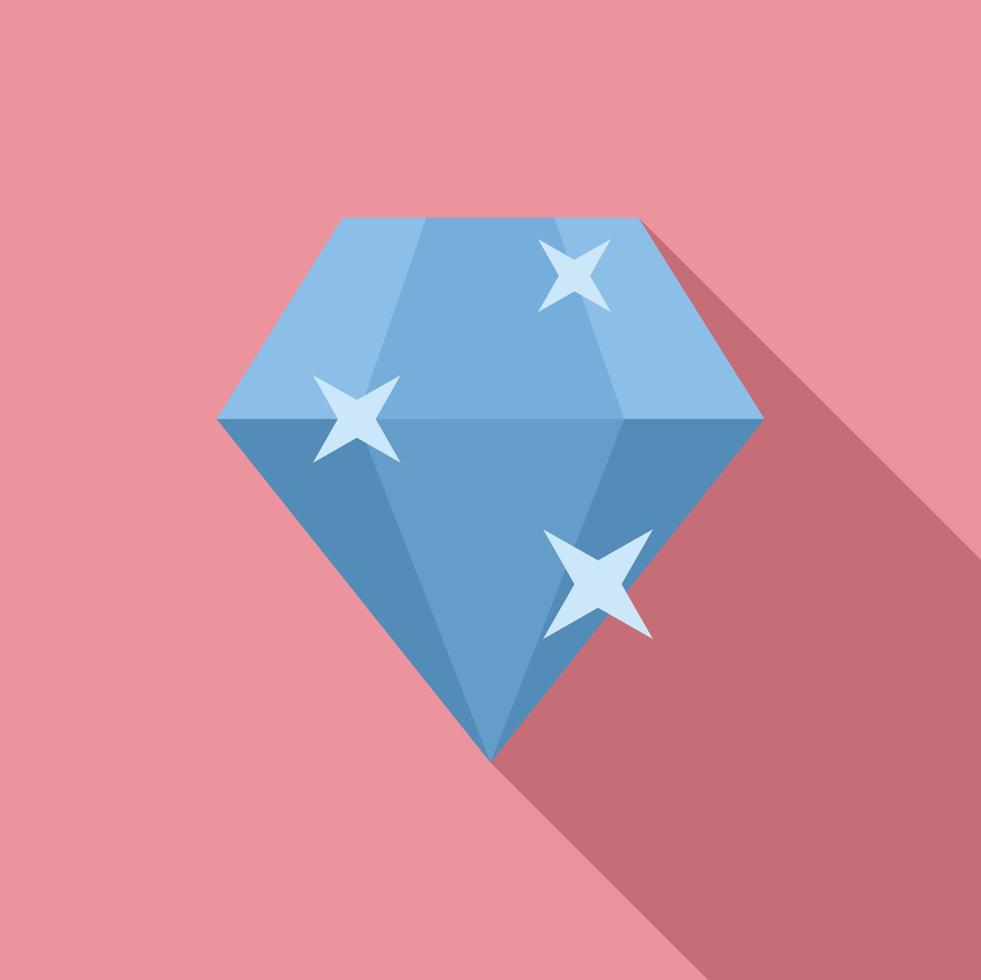 skinande diamant ikon platt vektor. lysande ädelsten vektor