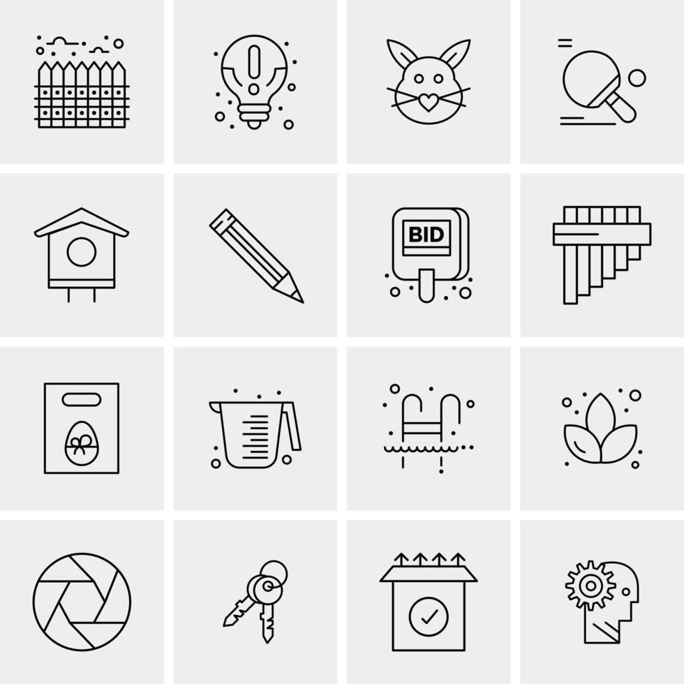 16 universelle Business-Icons Vektor kreative Icon-Illustration zur Verwendung in Web- und Mobilprojekten