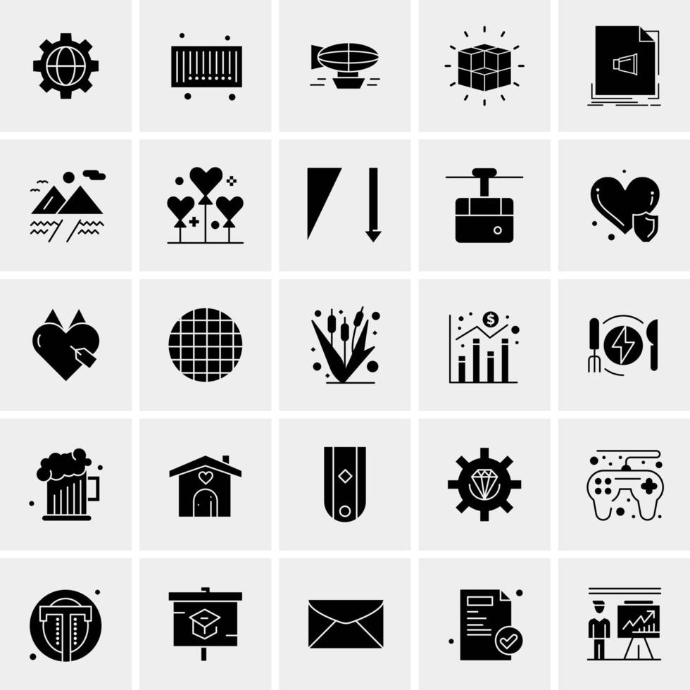 25 universelle Business-Icons Vektor kreative Icon-Illustration zur Verwendung in Web- und Mobilprojekten