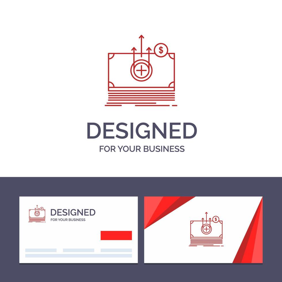kreativ företag kort och logotyp mall pengar dollar medicinsk överföra vektor illustration