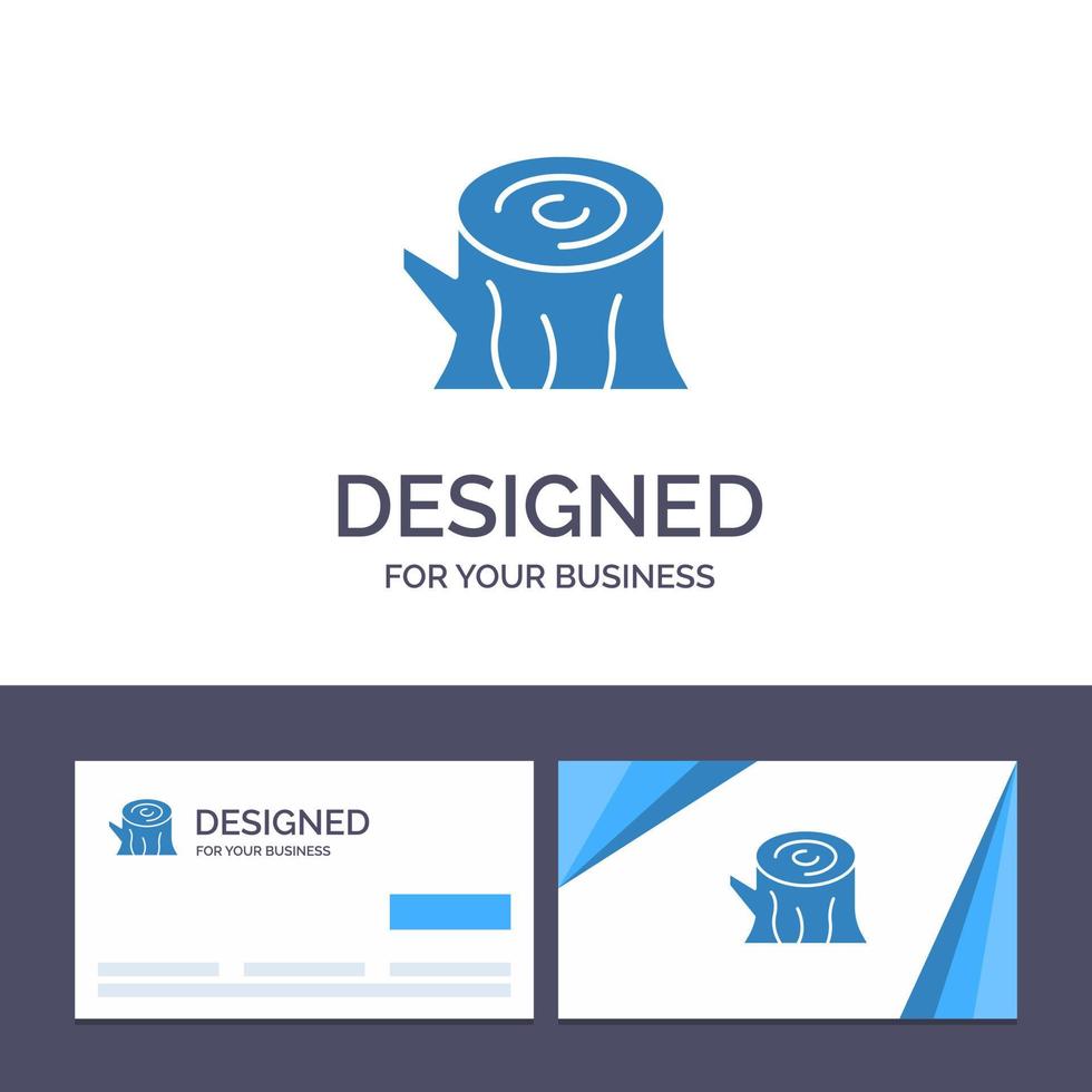 kreativ företag kort och logotyp mall logga trä trä- vår vektor illustration